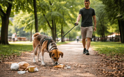 No comer del suelo en el paseo: manejo y supervisión